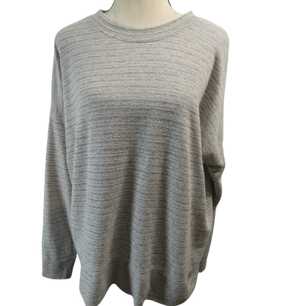Aerie Juniors Medium Crew Neck Textured Sweatshirt Oversized Minimalist